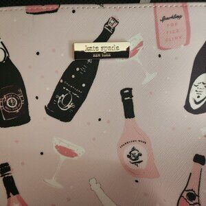 Kate Spade champagne new years tote bag
